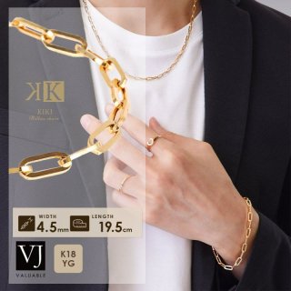 K18 YG Kiki Hollow Chain Necklace＆Bracelet - VALUABLE
