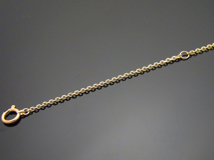 ゴールド ネックレス あずきチェーン k18 カット 50cm幅1.75mmアクセサリー