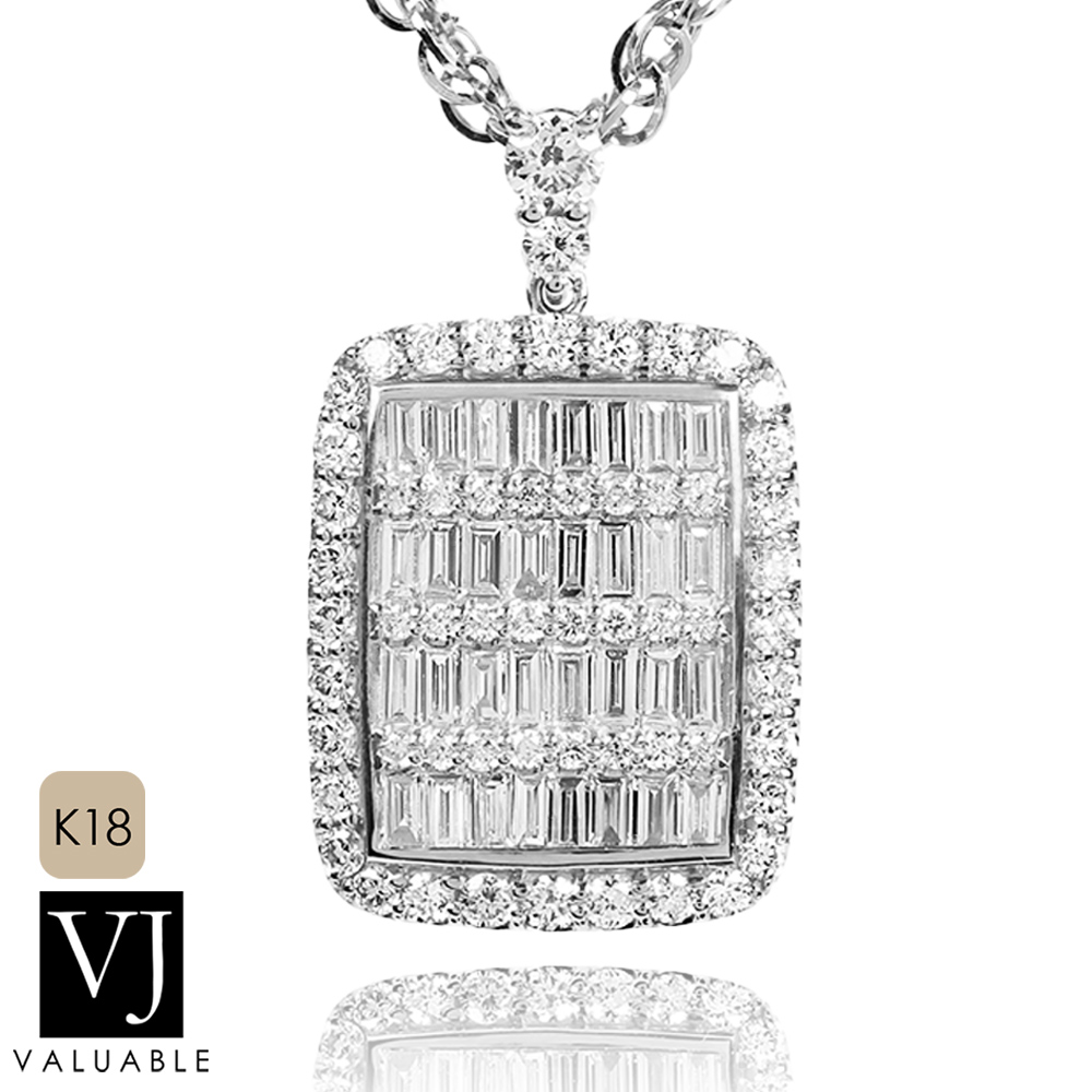 VJ【ブイジェイ】K18 ホワイトゴールド ダブル クラッシュ ダイヤモンド アーリヤ ペンダント※ペンダントのみ