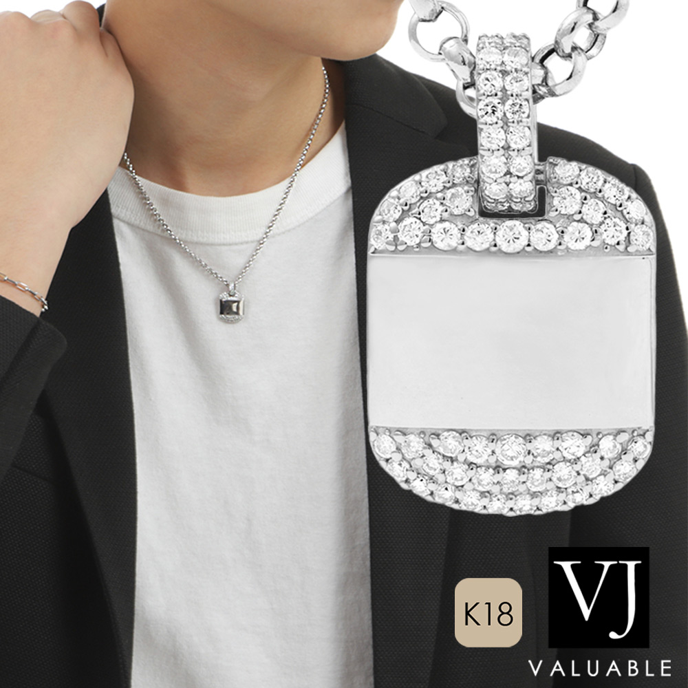 VJ【ブイジェイ】K18 ホワイトゴールド クラッシュアイス ダイヤモンド
